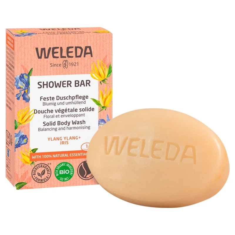 Douche végétale solide BIO ylang ylang & iris - 75g - Weleda