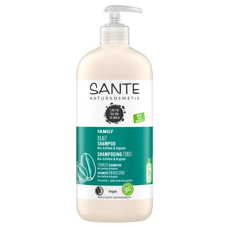 Shampooing fortifiant famille BIO caféine & arginine - 500ml - Sante
