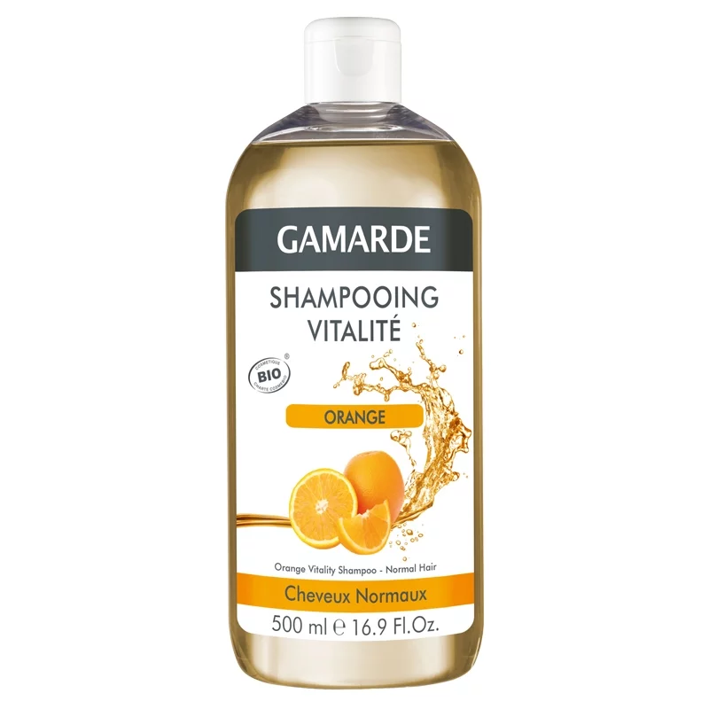 Vitalisierendes BIO-Shampoo Orange & Thermalwasser - 500ml - Gamarde