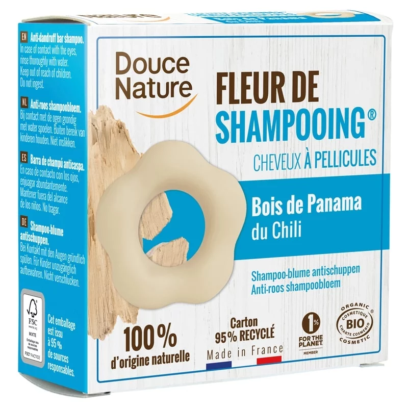 Fleur de shampooing BIO ﻿thym & argile blanche - 85g - Douce Nature