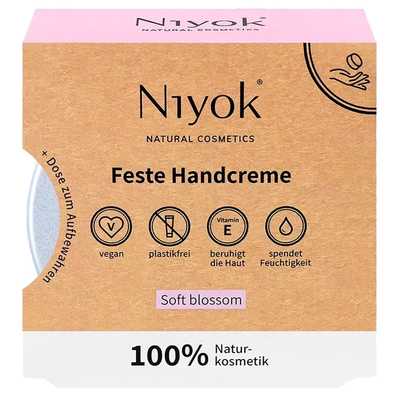 Crème pour les mains solide naturelle Soft blossom - 50g - Niyok