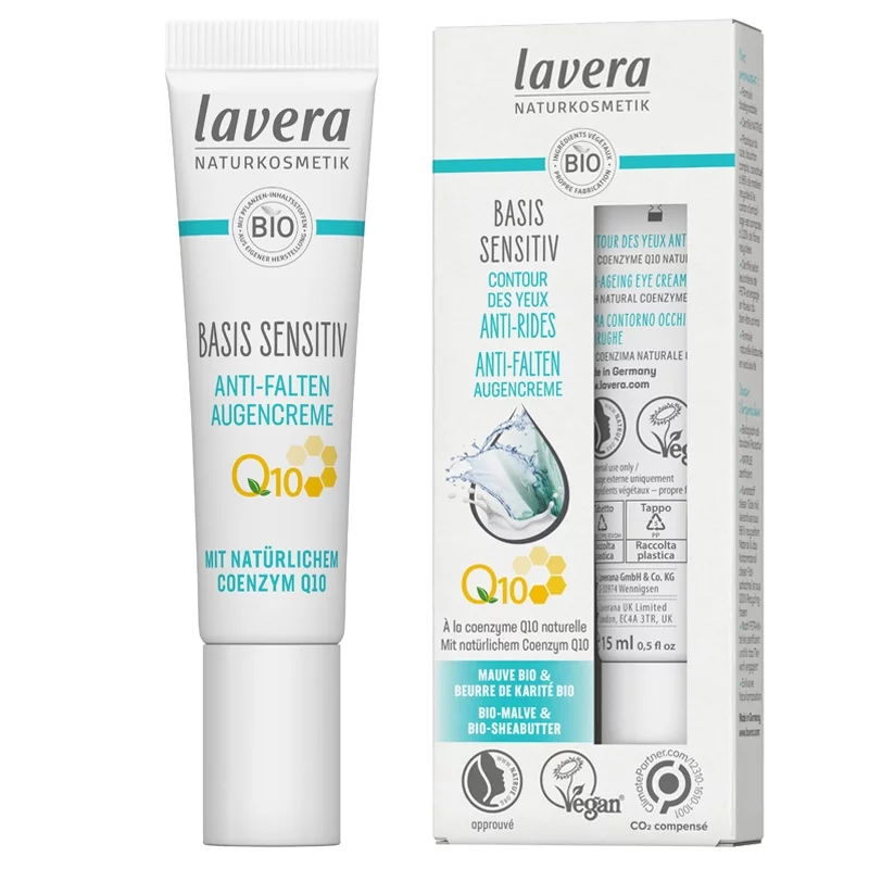 Anti-Falten BIO-Augencreme Q10, Malve & Sheabutter - 15ml - Lavera