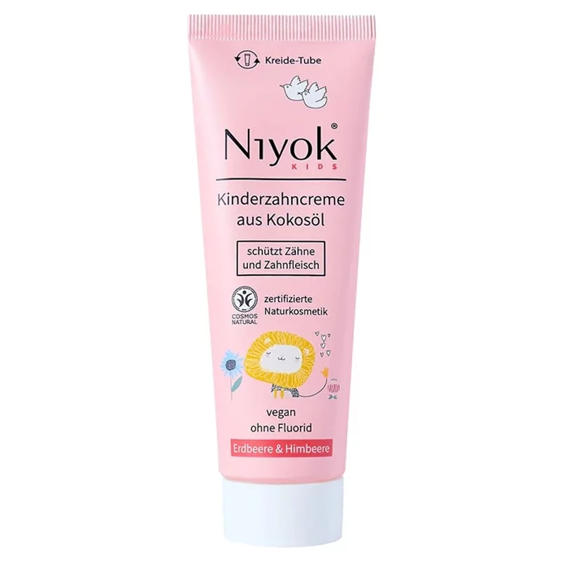 Dentifrice enfant naturel fraise & framboise sans fluor - 75ml - Niyok