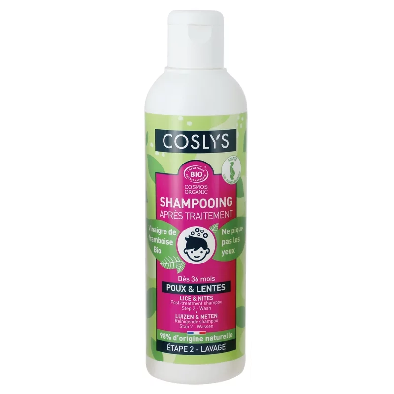 Shampooing après traitement poux & lentes BIO Etape 2 - 250ml - Coslys