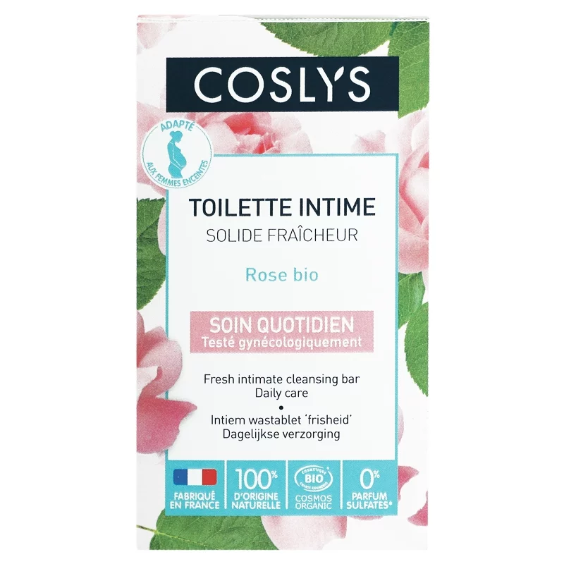 Feste BIO-Intimpflege Frische Rose - 85g - Coslys