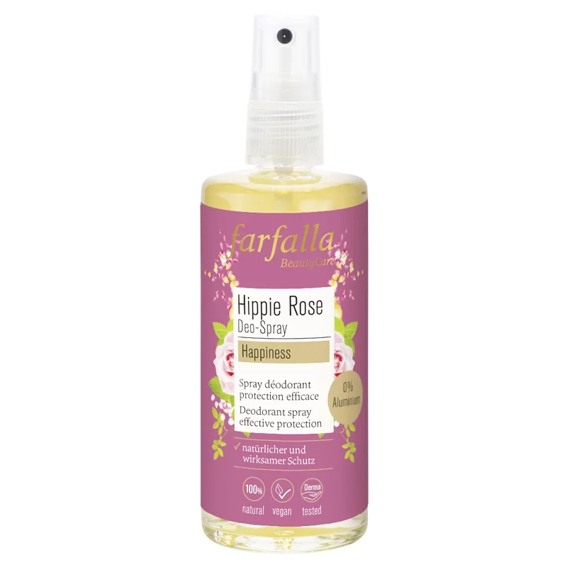 Déodorant spray BIO rose, iris, vanille & orange - 100ml - Farfalla