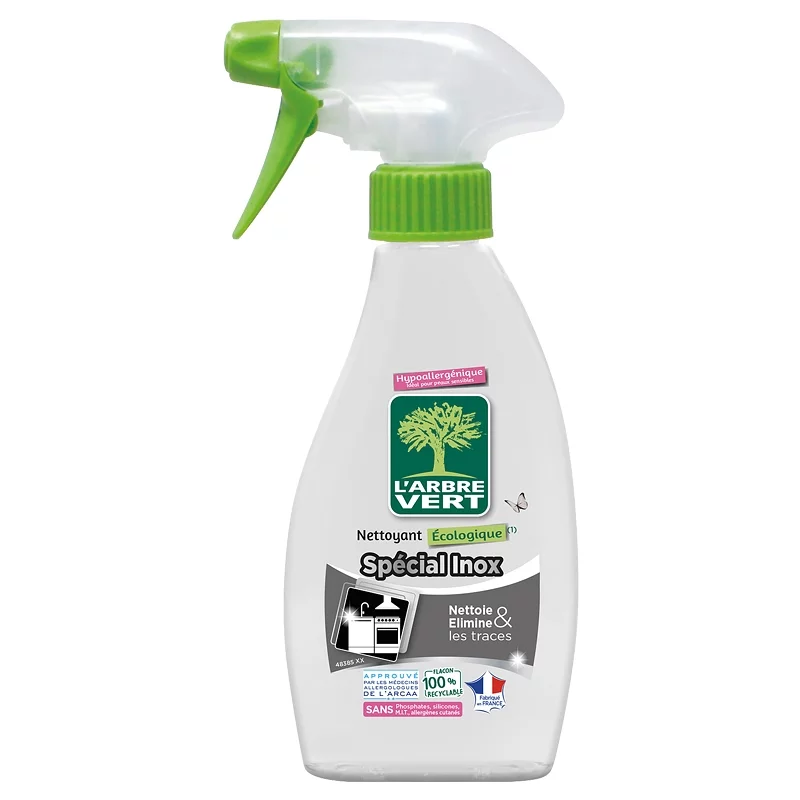 Nettoyant spécial inox écologique - 250ml - L'Arbre Vert