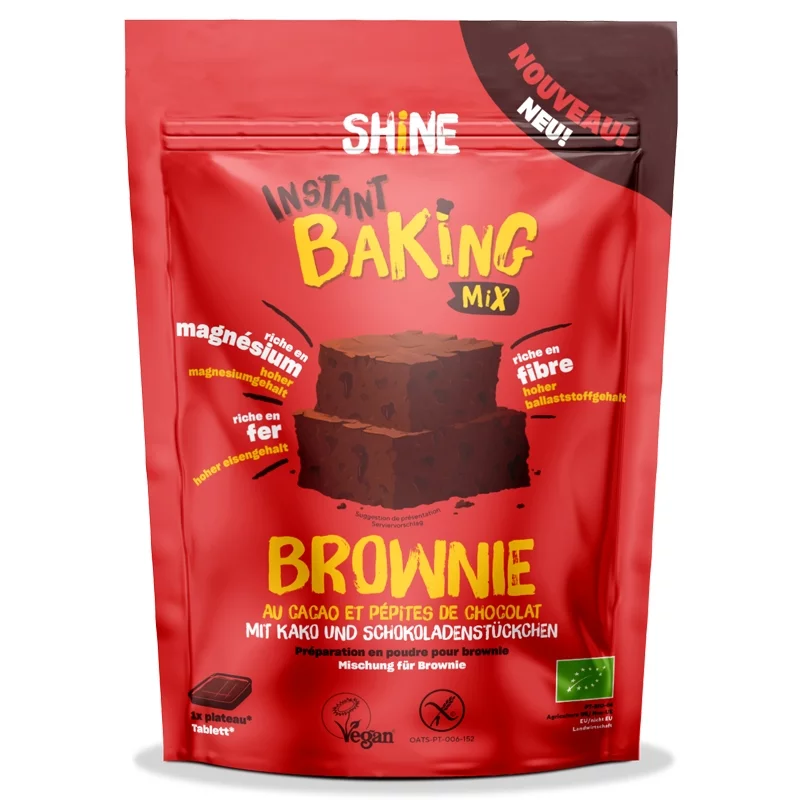 Préparation pour brownie cacao & pépite de chocolat BIO - 350g - Shine