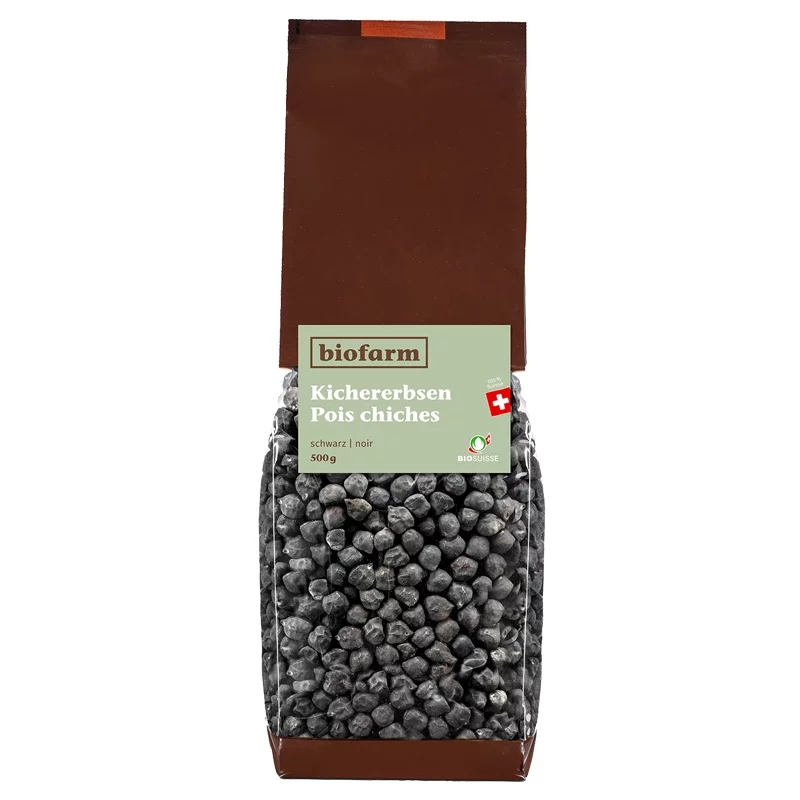 Schwarze BIO-Kichererbsen Schweiz - 500g - Biofarm