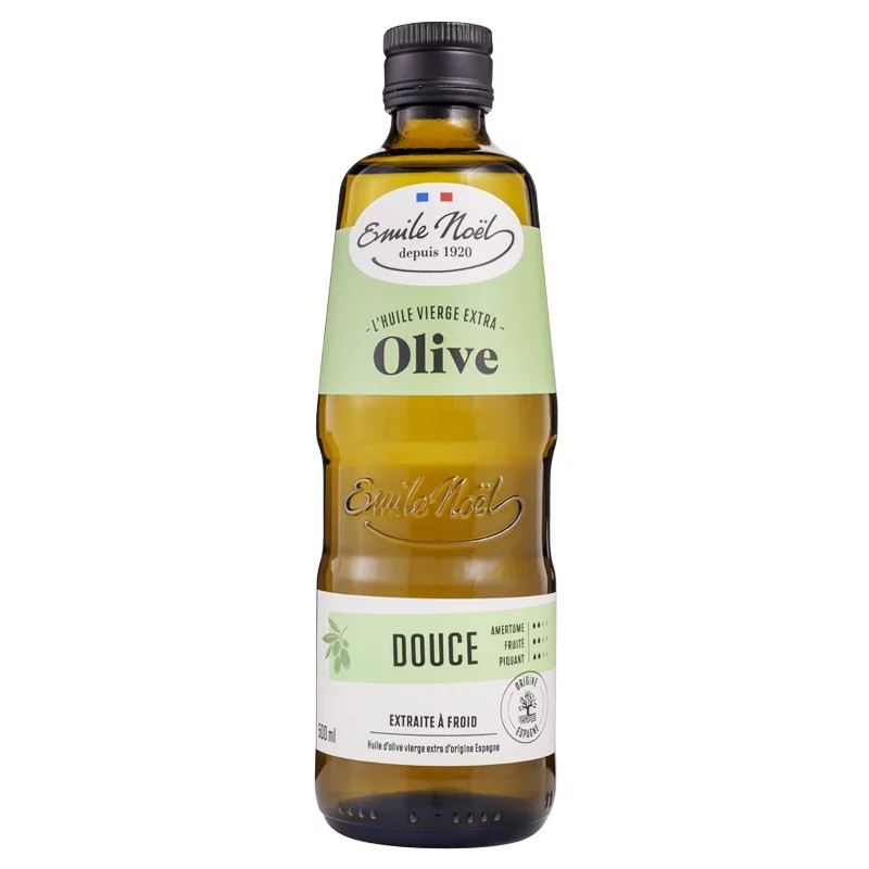 Huile d'olive douce vierge extra BIO - 500ml - Emile Noël