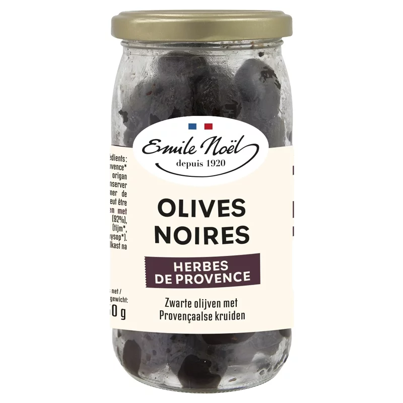 Olives noires aux herbes de Provence BIO - 250g - Emile Noël