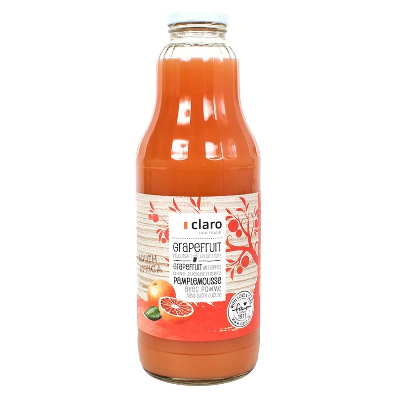 Jus de pamplemousse avec pomme sans sucre ajouté - 1l - Claro