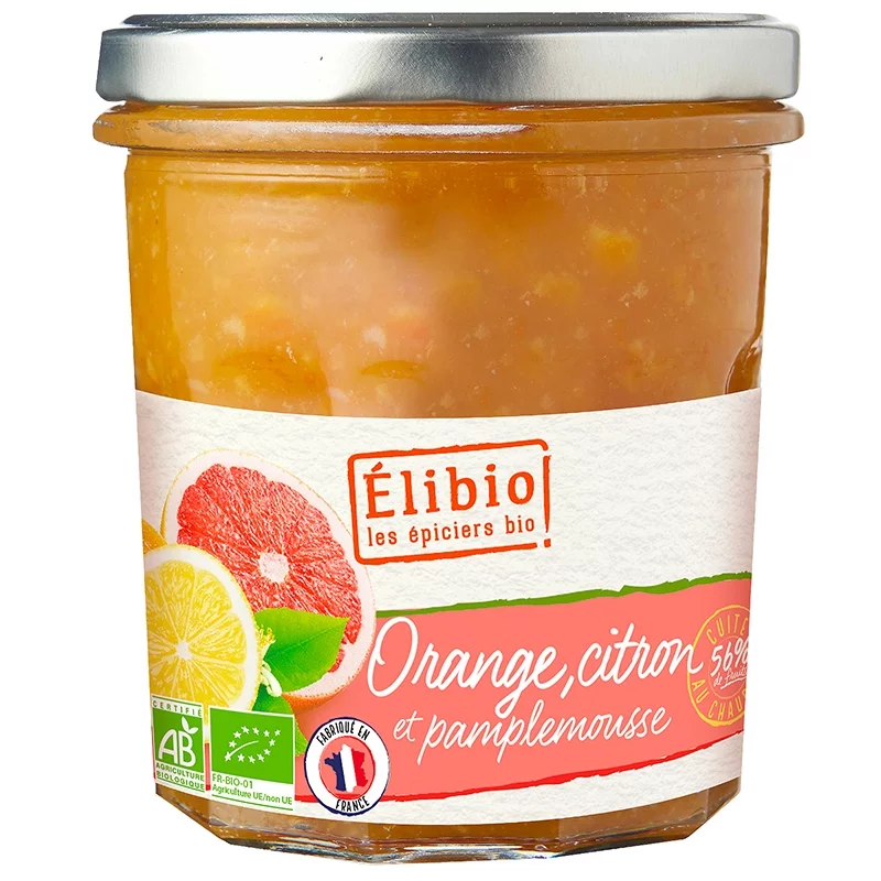 BIO-Zubereitung Orange, Zitronen & Grapefruit - 320g - Élibio