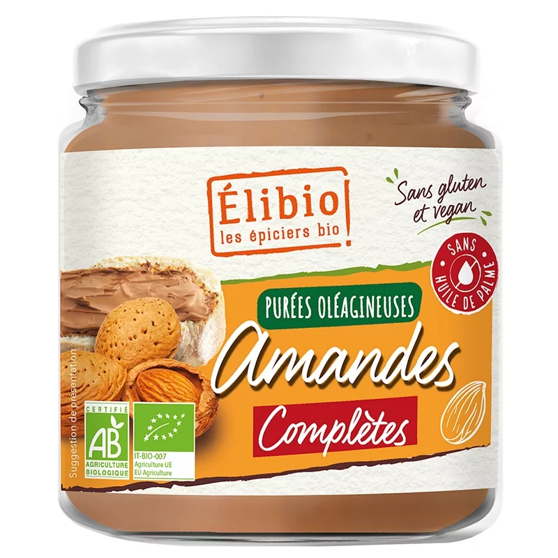 Purée d'amandes complètes BIO - 250g - Élibio