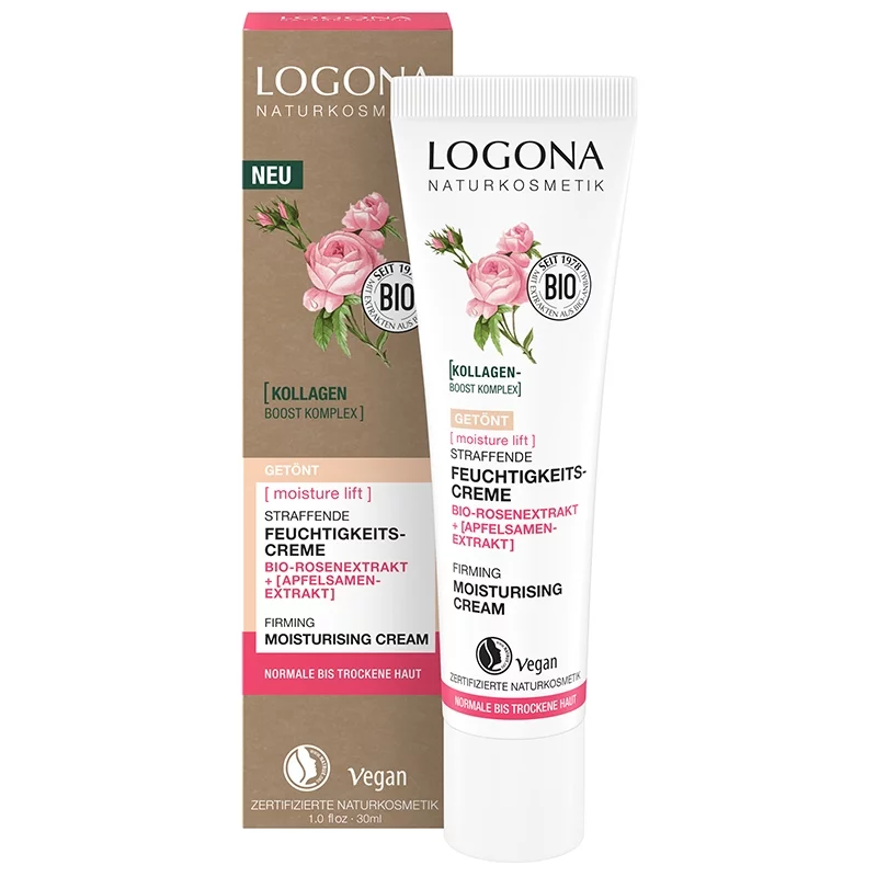 Getönte Straffende BIO-Feuchtigkeitscreme Rose & Apfel - 30ml - Logona