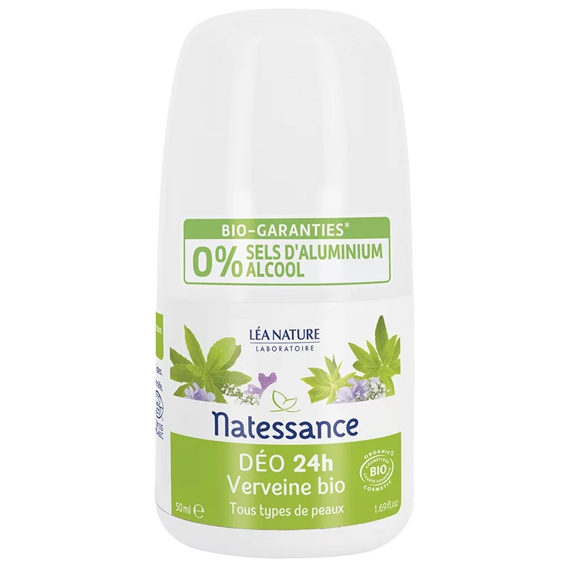 Déodorant à bille 24h BIO verveine - 50ml - Natessance