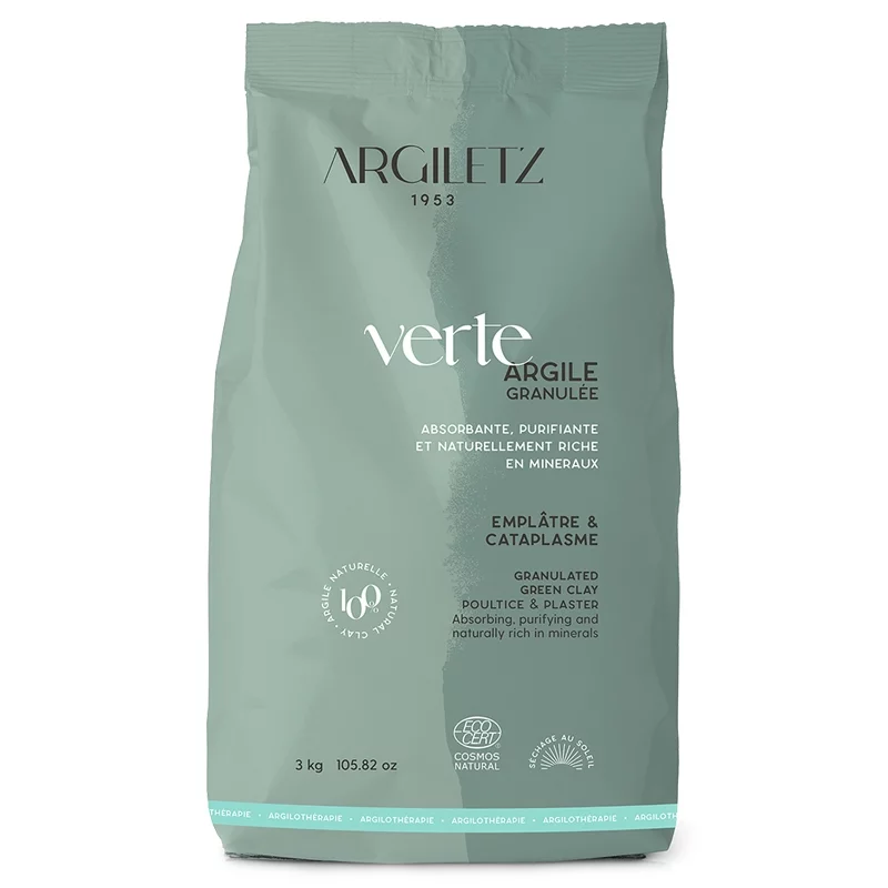 Argile verte granulée - 3kg - Argiletz