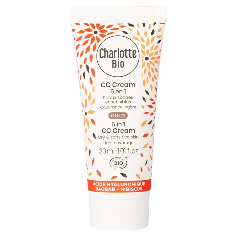 CC cream 6 en 1 BIO gold - 30ml - Charlotte Bio