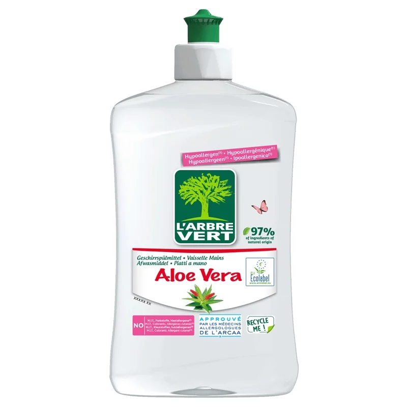 Liquide vaisselle écologique aloe vera - 500ml - L'Arbre Vert