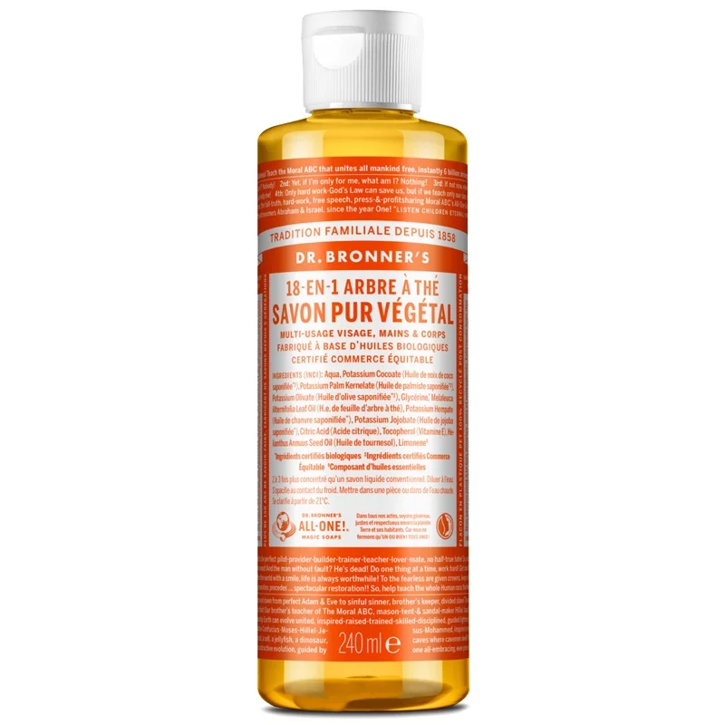 18-in-1 Flüssigseife BIO Teebaum - 240ml - Dr. Bronner's