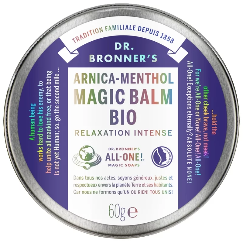 Baume magique relaxation intense BIO arnica & menthol - 60g - Dr. Bronner's