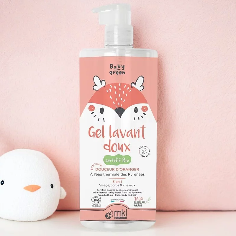 Gel lavant bébé doux BIO fleur d'oranger - 1l - MKL Green Nature