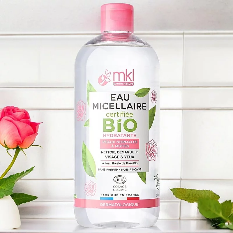 Eau micellaire hydratante BIO rose - 500ml - MKL Green Nature