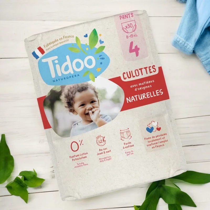 Ökohöschenwindeln Grösse 4 M 8-15 kg - 30 Stück - Tidoo