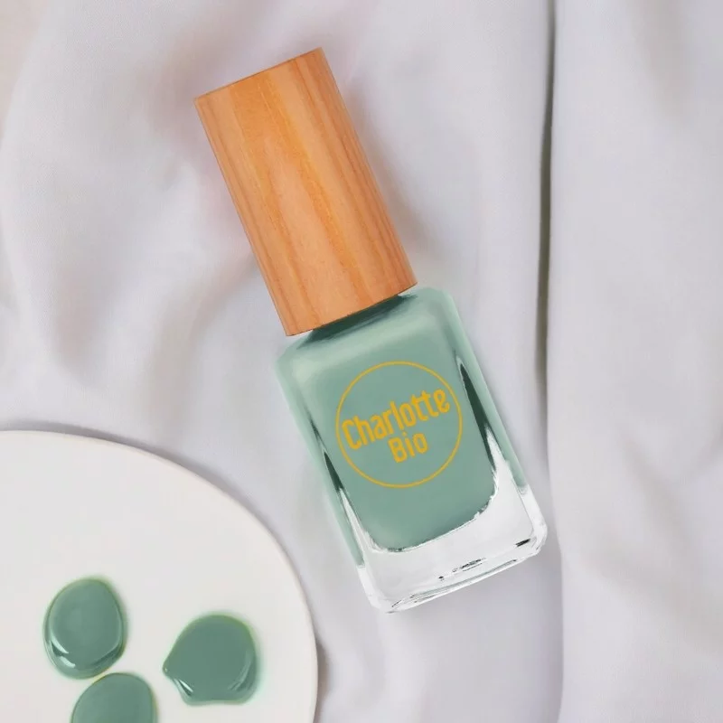 Vernis à ongles brillant vert-eau - 10ml - Charlotte Bio