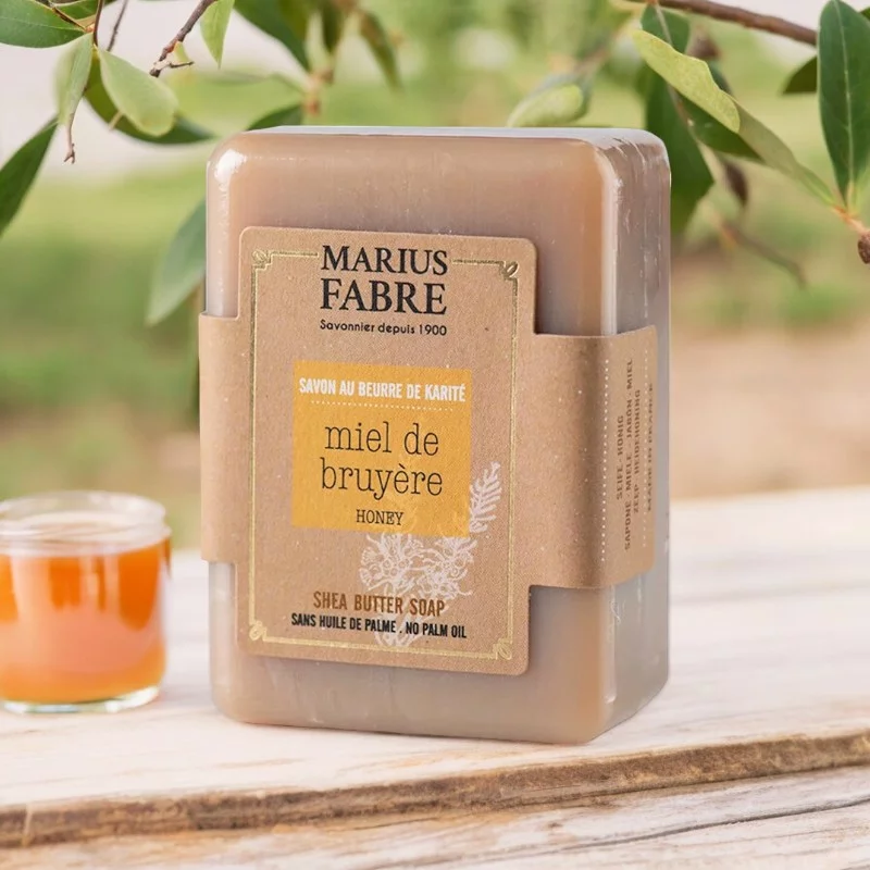 Savonnette au beurre de karité & au miel de bruyère - 150g - Marius Fabre