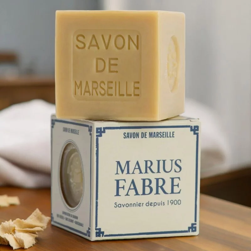 Savon de Marseille blanc pour le linge - 400g - Marius Fabre