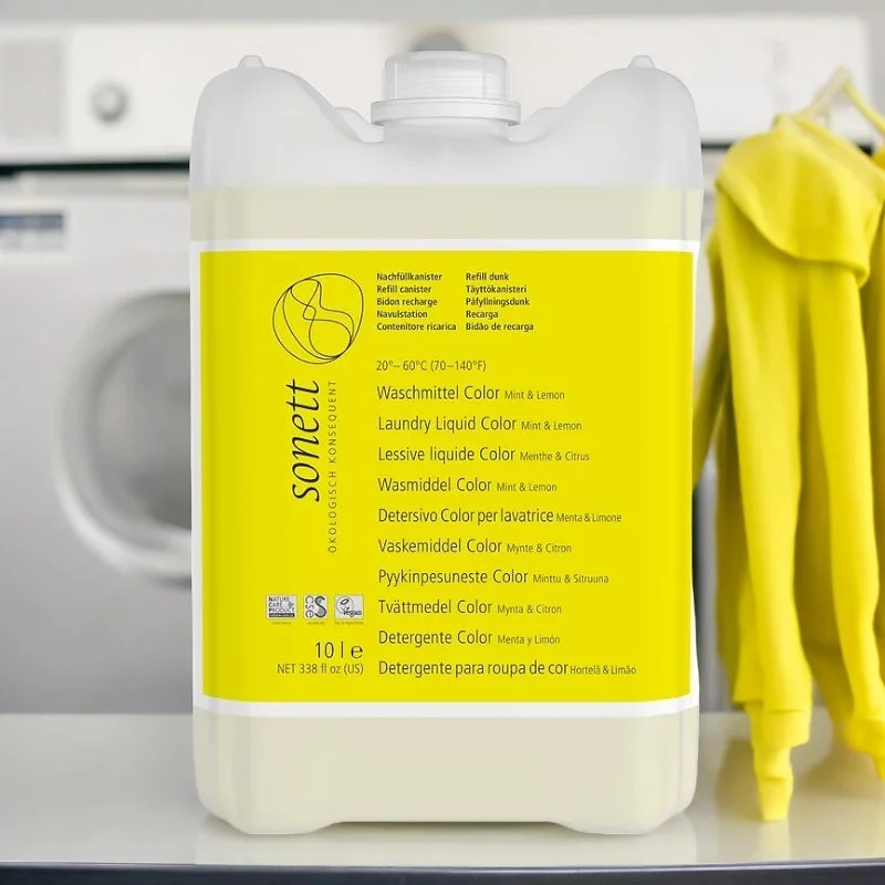 Lessive liquide couleur menthe & lemongrass ECO - 10l - Sonett﻿