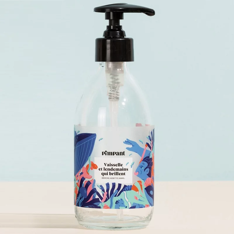 Bouteille liquide vaisselle mer (vide) - 250ml - Pimpant
