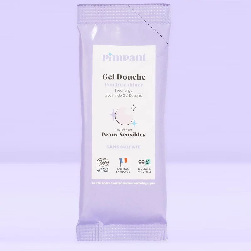 Duschgel Pulver zum Verdünnen Parfümfrei - 25g - Pimpant