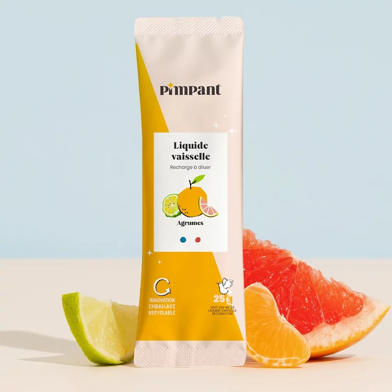 Liquide vaisselle recharge à diluer ECO agrumes - 25g - Pimpant