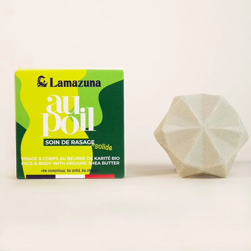 Feste natürliche Rasierpflege Karitébutter - 80ml - Lamazuna
