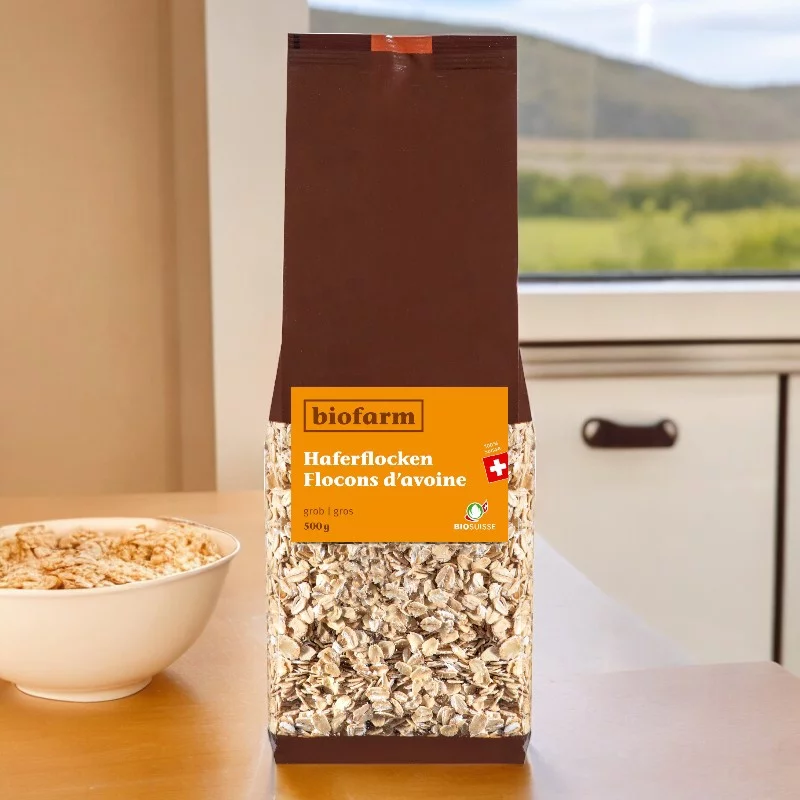 Haferflocken BIO grob Schweiz - 500g - Biofarm