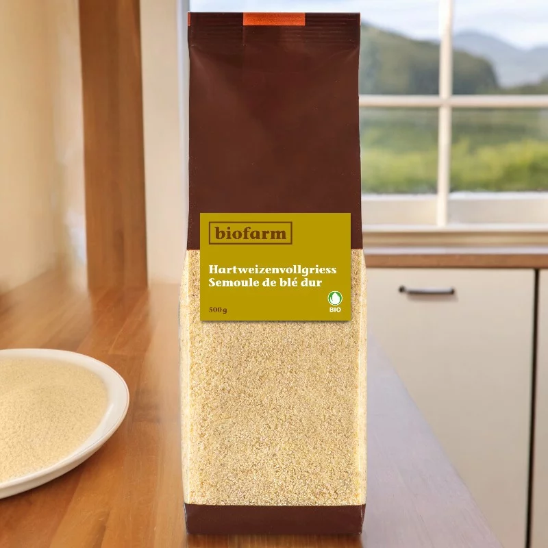 BIO-Hartweizenvollgriess - 500g - Biofarm
