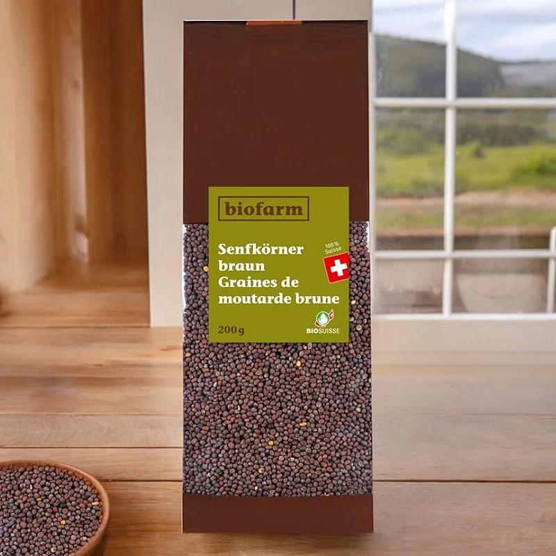 BIO-Senfkörner braun Schweiz - 200g - Biofarm
