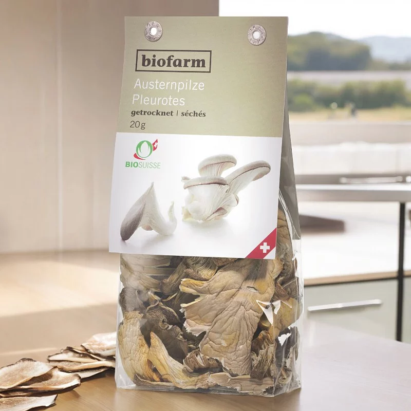 BIO-Austernpilze getrocknet Schweiz - 20g - Biofarm