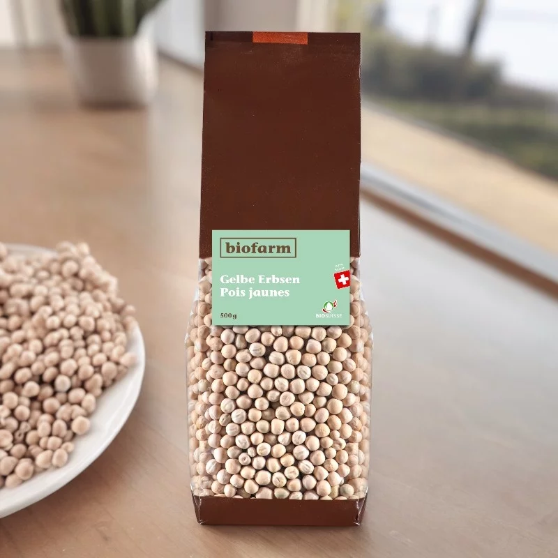 BIO-Erbsen gelb Schweiz - 500g - Biofarm