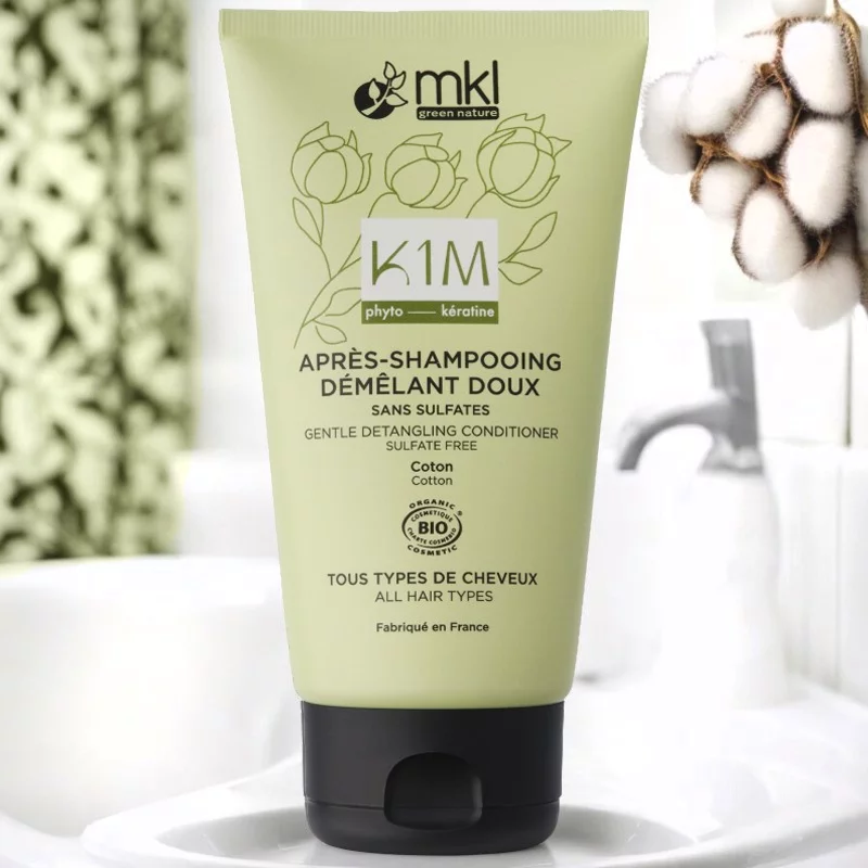 Après-shampooing démêlant doux BIO coton - 150ml - MKL Green Nature