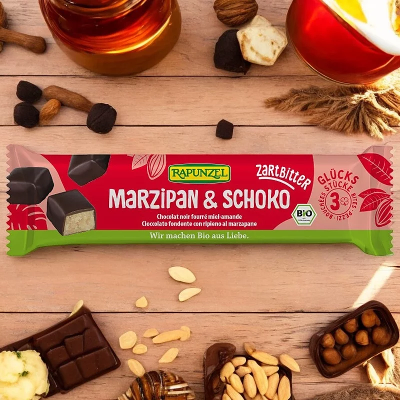 Chocolat noir au miel & amande BIO - 3 pièces - Rapunzel