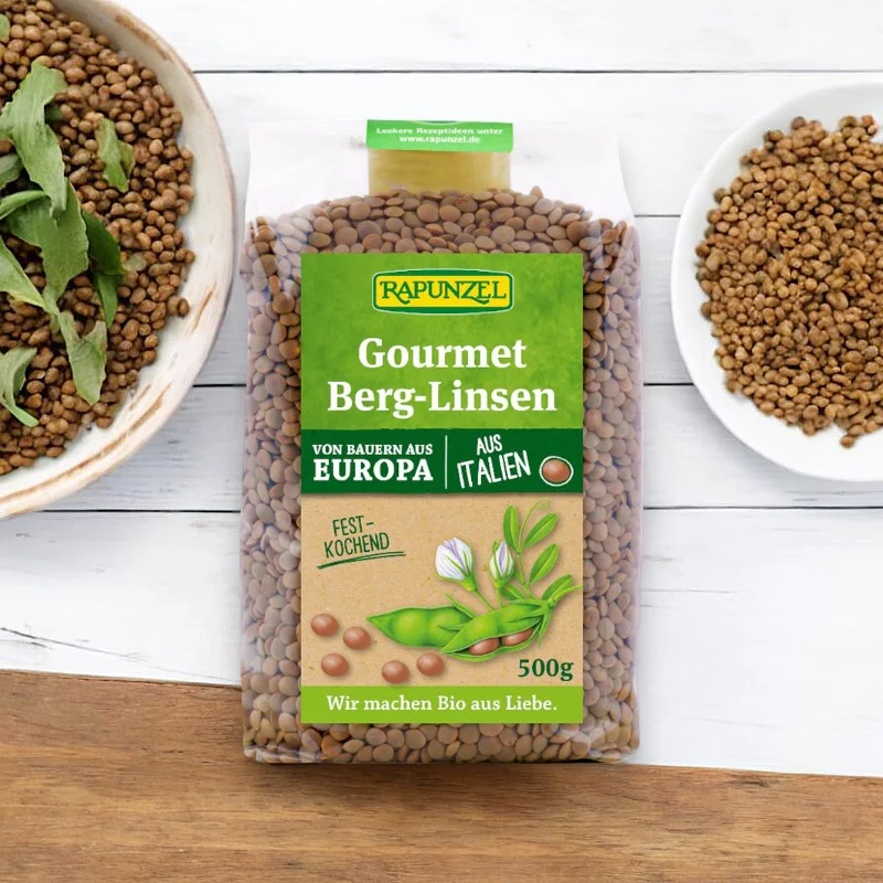 Gourmet Berg-Linsen braun BIO - 500g - Rapunzel