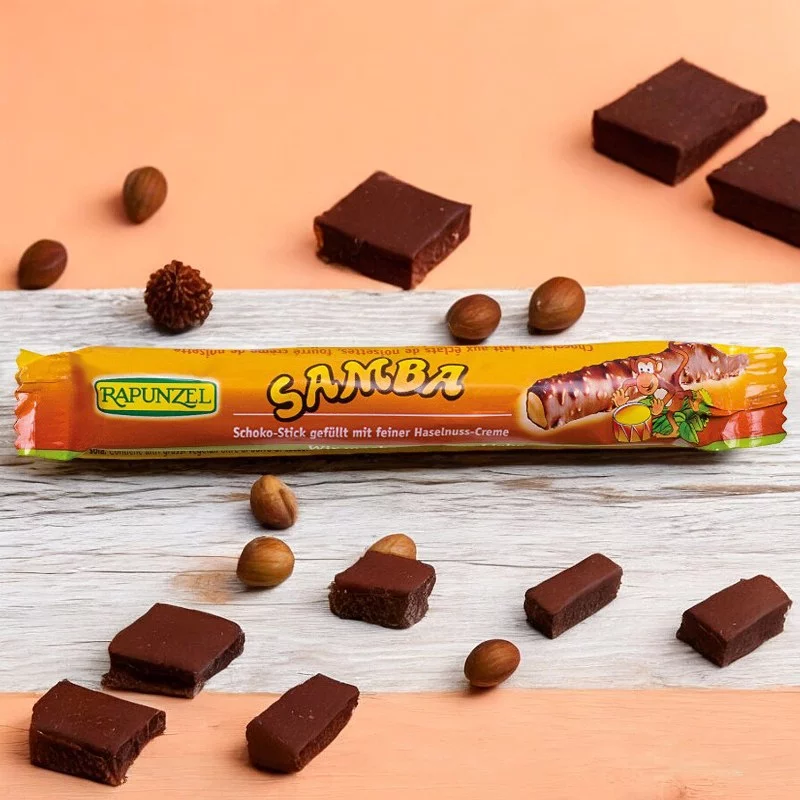 Stick chocolat au lait fourré à la crème de noisettes BIO - 22g - Rapunzel