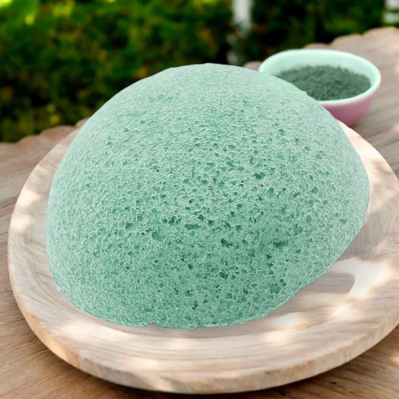 Éponge Konjac visage naturelle thé vert - Natur'Mel