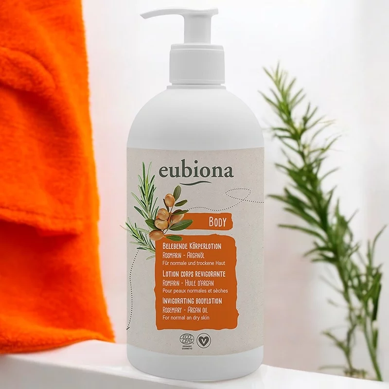 BIO-Körperlotion belebend Rosmarin & Arganöl - 500ml - Eubiona