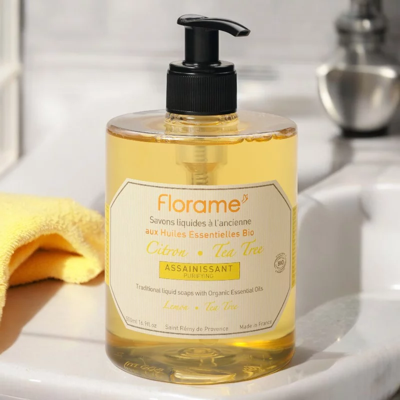 Savon liquide assainissant BIO citron & tea tree - 500ml - Florame