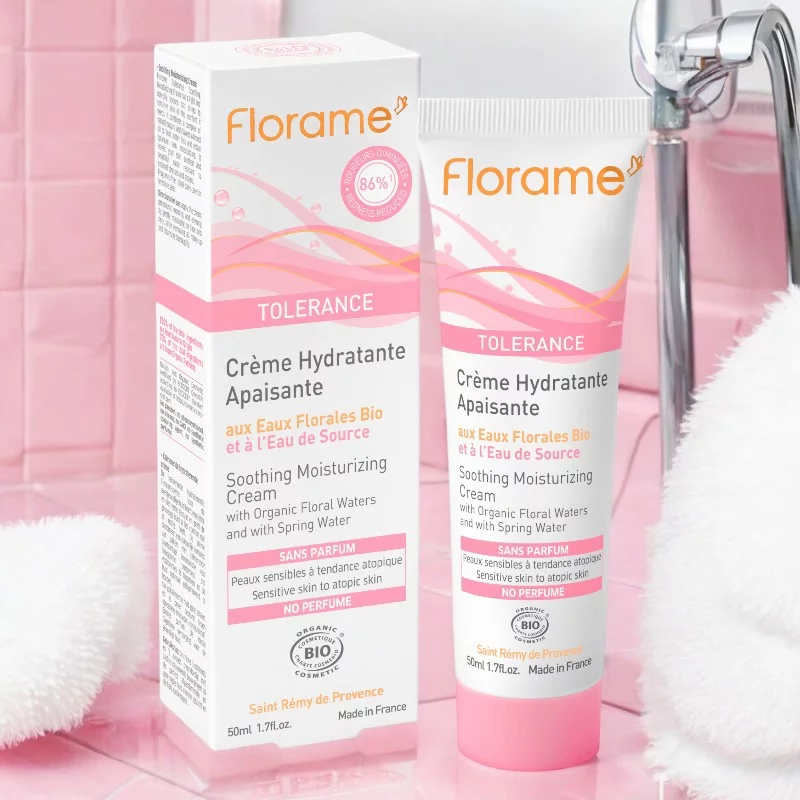 Beruhigende Feuchtigkeitscreme Quellwasser BIO - 50ml - Florame