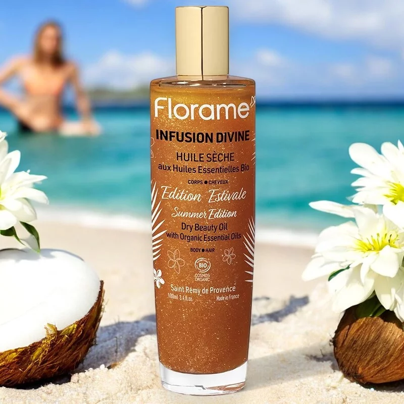 Trockenöl Körper & Haare Kokos & Tiaré BIO - 100ml - Florame